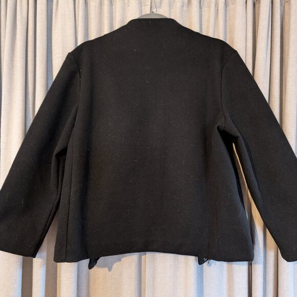 NWT Banana Republic Black Collar Stand Jacket Zip Up size L Petite - Picture 2 of 4